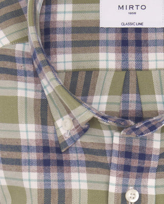 Camisa casual cuadros verdes y azules aspecto by M | 08164_0050_5