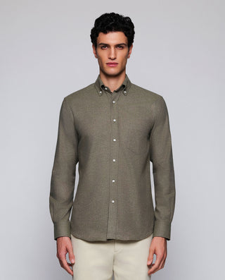 Camisa casual verde de franela by MIRTO | 08165_0051_2