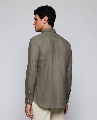 Camisa casual verde de franela by MIRTO | 08165_0051_3