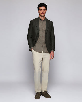 Camisa casual verde de franela by MIRTO | 08165_0051_4