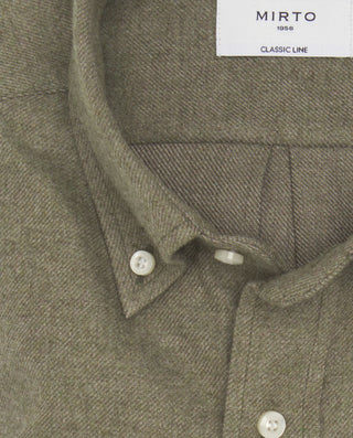 Camisa casual verde de franela by MIRTO | 08165_0051_5
