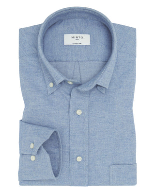 Camisa casual azul de franela by MIRTO | 08165_0052_1