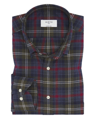 Camisa casual cuadros multicolor de franela by MIR | 08167_0050_1