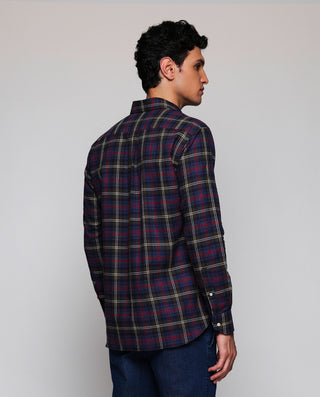 Camisa casual cuadros multicolor de franela by MIR | 08167_0050_3