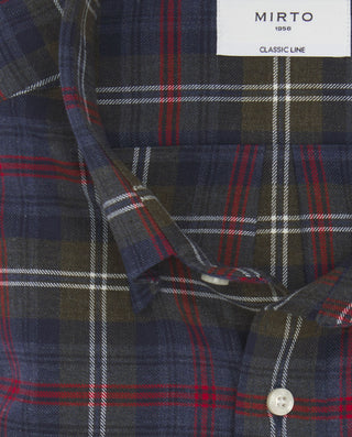 Camisa casual cuadros multicolor de franela by MIR | 08167_0050_5