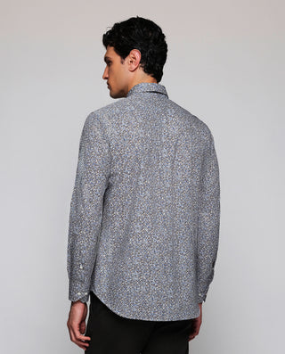 Camisa casual estampado floral verde y azul by MIR | 08180_0050_3