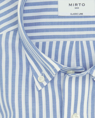 Camisa casual rayas azules y blancas estructu by M | 08201_0051_5