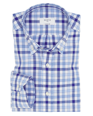 Camisa casual cuadros azules estructura Oxfor by M | 08202_0050_1