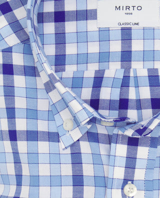 Camisa casual cuadros azules estructura Oxfor by M | 08202_0050_5