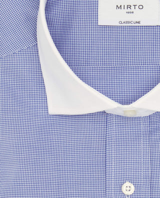 Camisa vestir azul cuello y puño doble blanco by M | 08223_0050_5