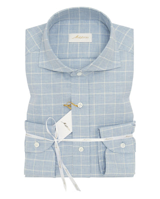 Camisa casual manga larga cuadros azul by MIRTO | 08422_0050_1