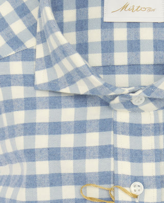 Camisa casual de franela cuadros azul by MIRTO | 08424_0051_2