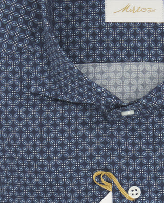 Camisa casual manga larga estampado azul by MIRTO | 08426_0050_2