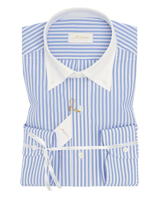 CAMISA CASUAL MANGA LARGA RAYAS CUELLO BLANCO by M | 08445_0050_1