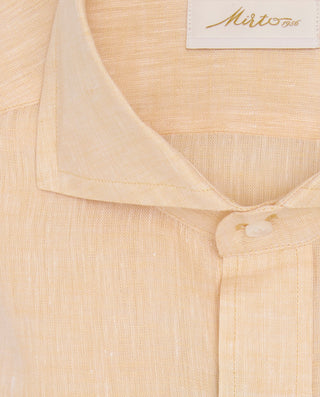 CAMISA CASUAL LISO MANGA LARGA 100% LINO by MIRTO | 08448_0054_2