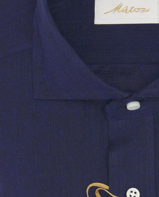 CAMISA CASUAL LISO MANGA LARGA 100% LINO by MIRTO | 08448_0055_2