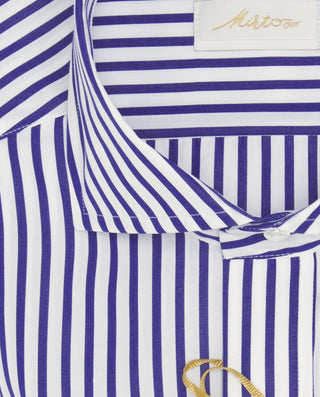 Camisa casual rayas azul indigo manga larga by MIR | 08458_0050_2