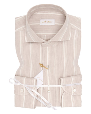 Camisa casual camel franela manga larga by MIRTO | 08506_0050_1