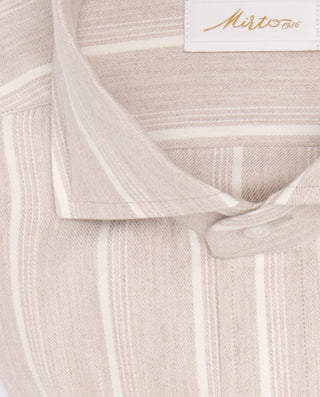 Camisa casual camel franela manga larga by MIRTO | 08506_0050_2