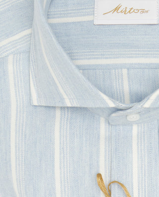 Camisa casual azul franela manga larga by MIRTO | 08506_0051_2