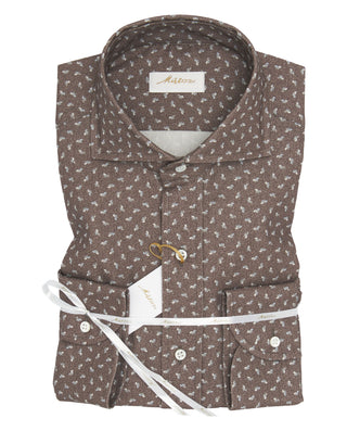Camisa casual marron de franela manga larga by MIR | 08508_0050_1