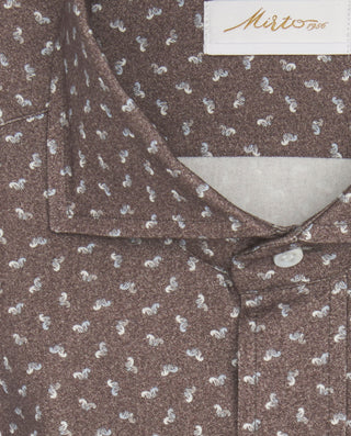 Camisa casual marron de franela manga larga by MIR | 08508_0050_2