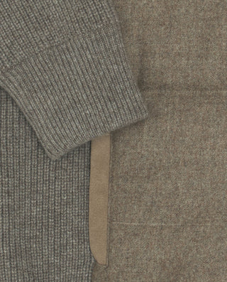 Camel Flannel-Padded Zip Jacket