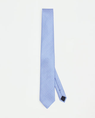 Corbata jacquard de seda natural azul by MIRTO