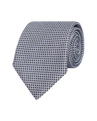 Corbata jacquard de seda natural marino by MIRTO