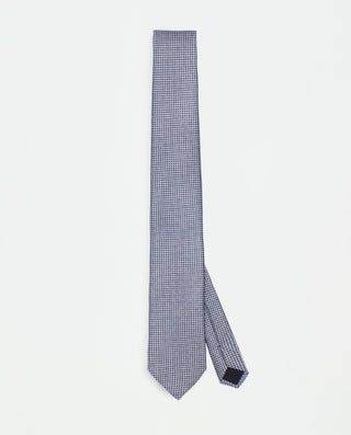 Corbata jacquard de seda natural marino by MIRTO