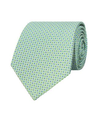 Corbata jacquard de seda natural verde by MIRTO