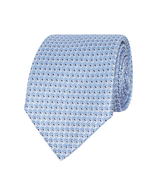 Corbata jacquard de seda natural azul by MIRTO