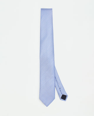 Corbata jacquard de seda natural azul by MIRTO
