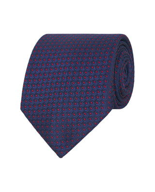 Corbata jacquard de seda natural marino by MIRTO