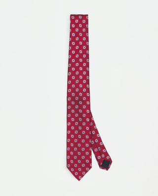Corbata jacquard de seda natural rojo by MIRTO