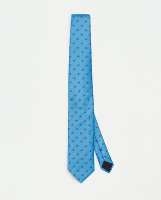 Corbata jacquard de seda natural turquesa by MIRTO