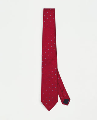 Corbata jacquard de seda natural rojo by MIRTO