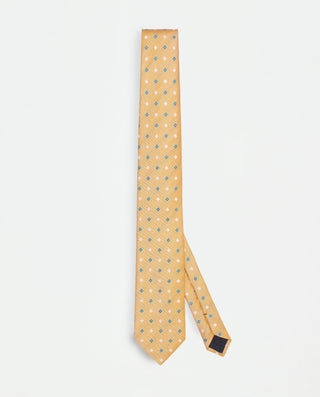 Corbata jacquard de seda natural naranja by MIRTO