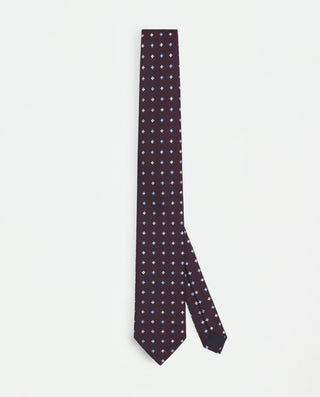 Corbata jacquard de seda natural granate by MIRTO