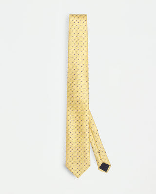 Corbata jacquard de seda natural amarillo by MIRTO