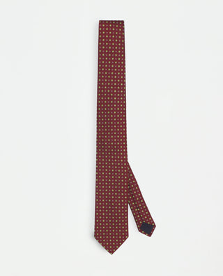 Corbata jacquard de seda natural granate by MIRTO