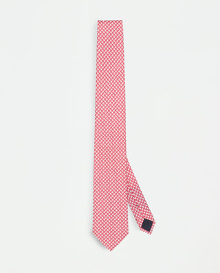 Corbata twill estampado de seda rosa by MIRTO