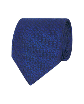 Corbata jacquard de seda natural azul by MIRTO