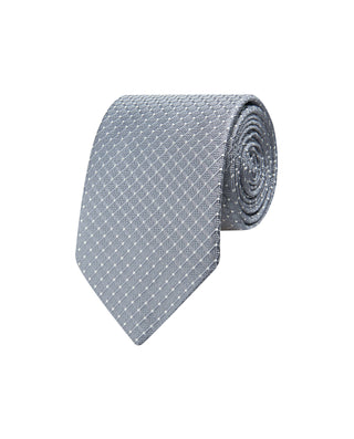 Corbata jacquard micro dibujo de seda gris by MIRT