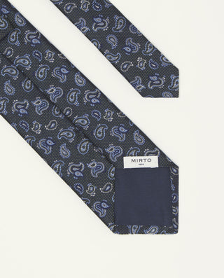 Corbata jacquard microdibujo seda natural by MIRTO | 81420_0003_2