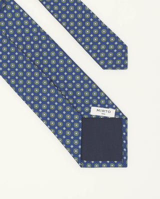 Corbata twill estampado seda natural marino by MIR | 81444_0003_2