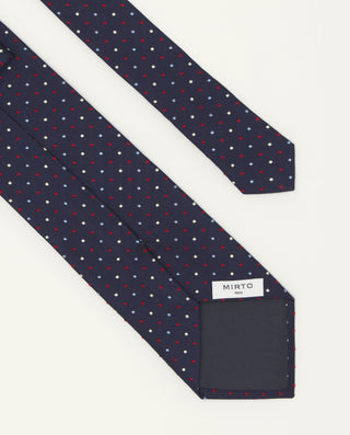 Corbata jacquard microdibujo seda natural by MIRTO | 81541_0001_2