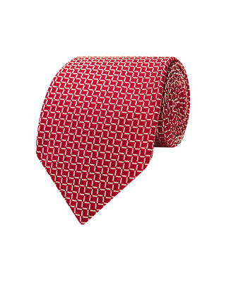 Corbata jacquard microdibujo seda natural