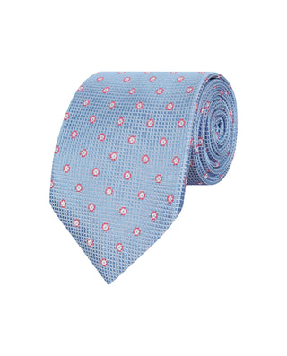 Corbata jacquard microdibujo seda natural