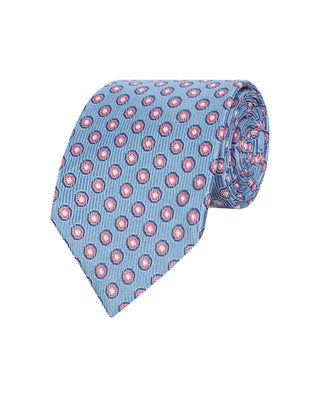 Corbata jacquard microdibujo seda natural